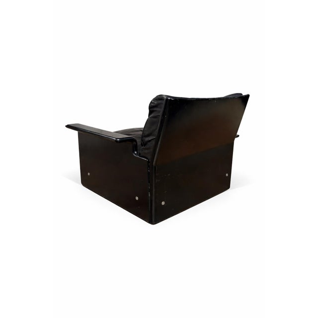 Model 620 Armchair in Black Leather by Dieter Rams for Vitsoe, 1970s For Sale - Image 6 of 7