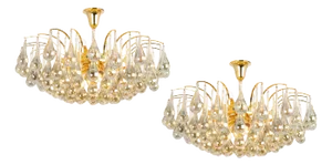 Large Murano Glass Tear Drop Chandelier by Christoph Palme, Germany, 1970s