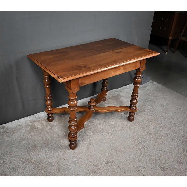 Late 19th Century Louis Philippe Flat Walnut Desk For Sale - Image 4 of 18