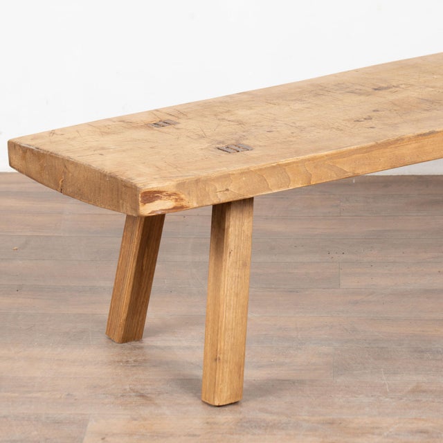 Brown Rustic 20th Century Narrow Coffee Table or Bench For Sale - Image 8 of 11