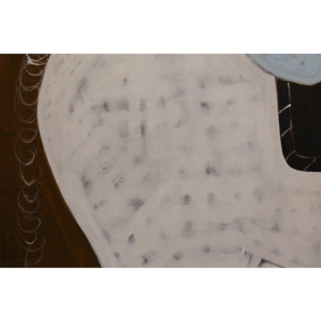 2020s Large Contemporary Horse Oil Painting. Man on Horseback, 220 X 180 Cm For Sale - Image 5 of 12