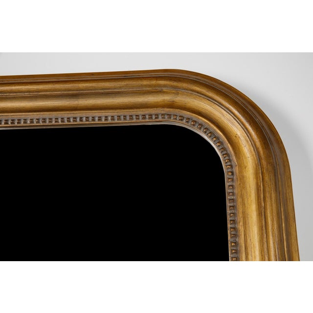 Large French Louis Philippe Napoleon III Rounded Gilt Mirror For Sale - Image 4 of 4