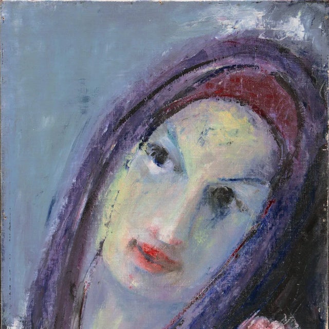 1960s 'Woman in Blue' by Hans Lauer, 1965, Nuremberg, Nahuel Huapi Region, Argentina For Sale - Image 5 of 7