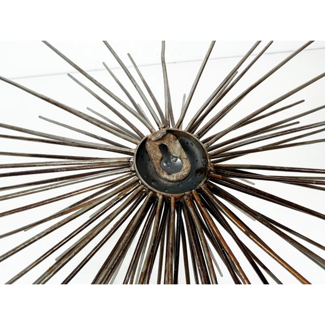 Silver Large Vintage Sea Urchin Sunburst Wall Sculpture For Sale - Image 8 of 11