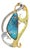 9.83 Carat Boulder Opal Diamond Platinum-18k Yellow Gold Brooch-Pendant For Sale