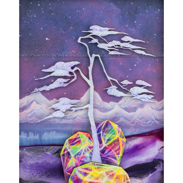 Huang Yuxing (Chinese, b. 1975), "Winter Solstice", Mixed Media Print with Sand, 2021, edition 49 of 50, together with...