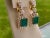 Hydro Emerald Cut Emerald, 7Ct VS Diamond Dangle/Drop Earrings 18 Kt Gold For Sale - Image 16 of 18
