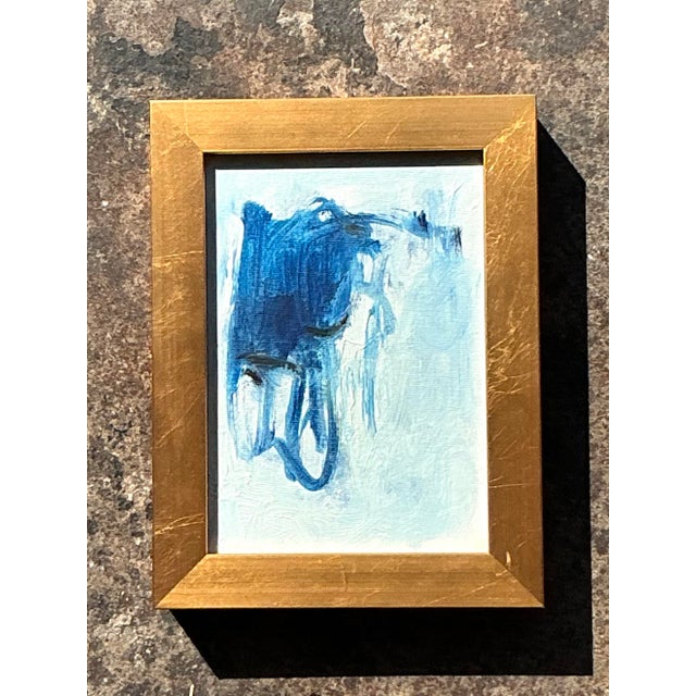 Vintage Original Abstract Oil Painting on Board For Sale - Image 12 of 12