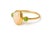 14k Gold Ring With Opal Cabochon and Peridots, Size 8 For Sale - Image 4 of 6
