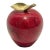 Vintage Carved Red Marble Apple Paperweight - Styled After Mangani / Italian Stone Fruit For Sale