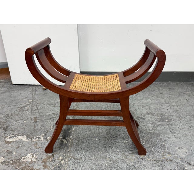 Design Plus Gallery presents a Kartini Style Accent Stool. The stool is crafted in mahogany with a woven cane seat and...