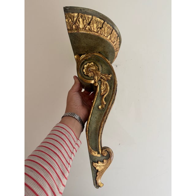 Maitland Smith Florentine Style Shelf Corbel a Pair For Sale - Image 12 of 12