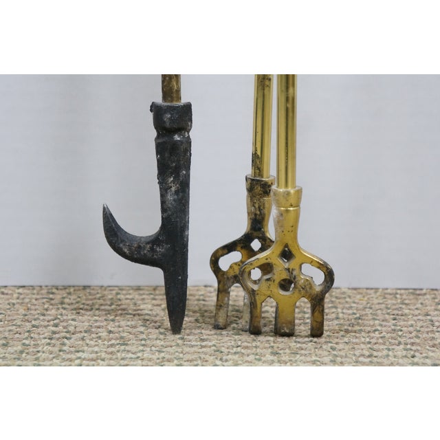 Vintage Brass Duck Goose Mallard Head Hearthware Fireplace Tool Set 32" For Sale - Image 13 of 14