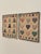 Pair of Vintage American Folk Art Hearts & Bears Quilted Textile Art, Dusty Pink, Baby Blue, Off-White For Sale In Houston - Image 6 of 12