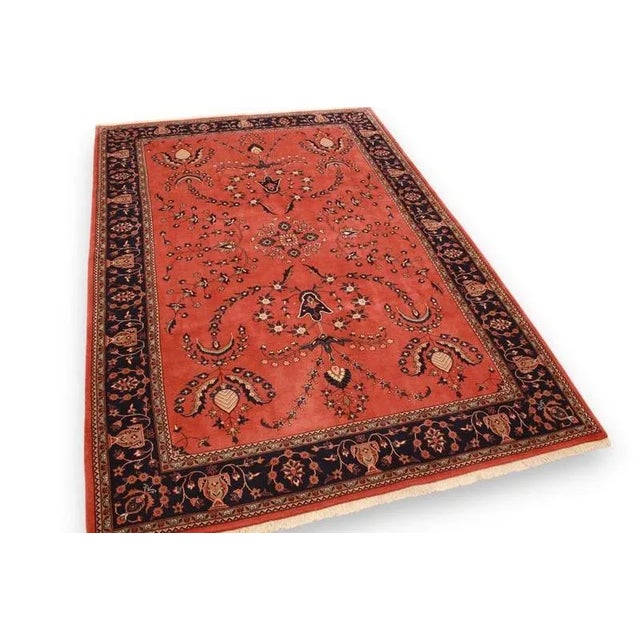 Middle Eastern Sarouk Rug | Knot Density: High Quality | Material: Pure Wool | Size: 307×208 cm | Pattern: Colorful Leaf...