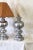 Hollywood Regency Pair of 1950s Regency Table Lamps in Pewter For Sale - Image 3 of 8