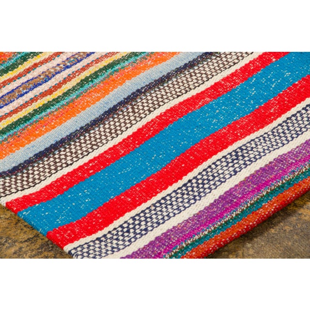 Vintage Chaput Kilim Wool Runner With Stripes Design by Rug & Kilim, 1950-1959 For Sale In New York - Image 6 of 7