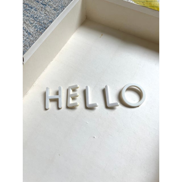 Vintage Demco 1.25" White Push Board Letters – Kwik-Sign Set in Original Box For Sale - Image 4 of 6