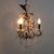 Vintage Crystal Bead and Cut Crystal Three Light Chandelier C1940 For Sale - Image 4 of 12