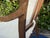 Vintage Hammered Iron Scroll Arm Lounge Chairs With Brass Finials, a Pair For Sale - Image 11 of 18