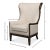 Updated Modern Classic Wingchair For Sale - Image 12 of 13