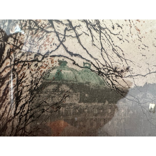 Luigi Kasimir's (1881-1962) signed and numbered etching and aquatint "Klosterneuberg." 16x22 unframed print size; 23x29...