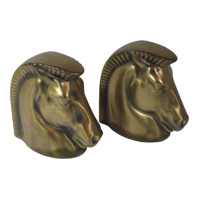 1930s Art Deco Trojan Horse Bookends - a Pair For Sale