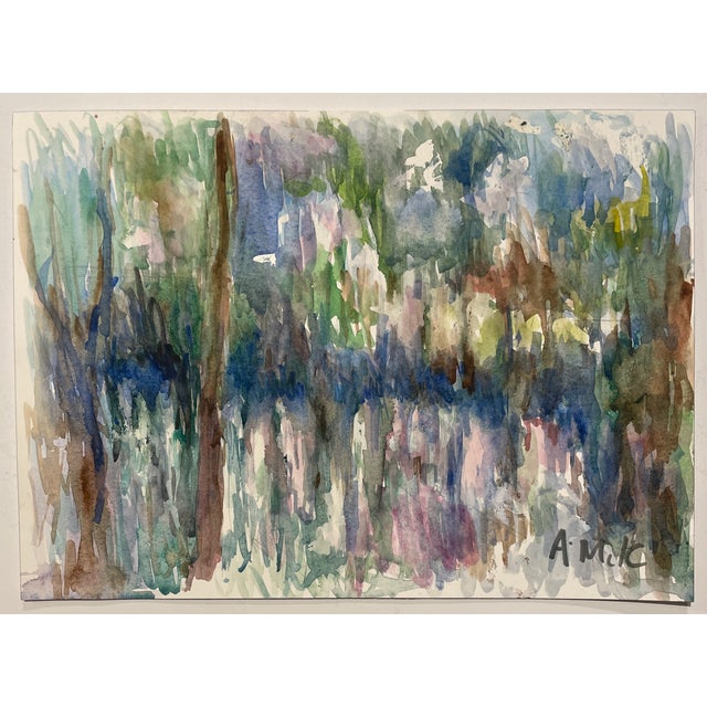 Contemporary Adelaide McKenzie Abstract Water Reflections Landscape For Sale - Image 3 of 4