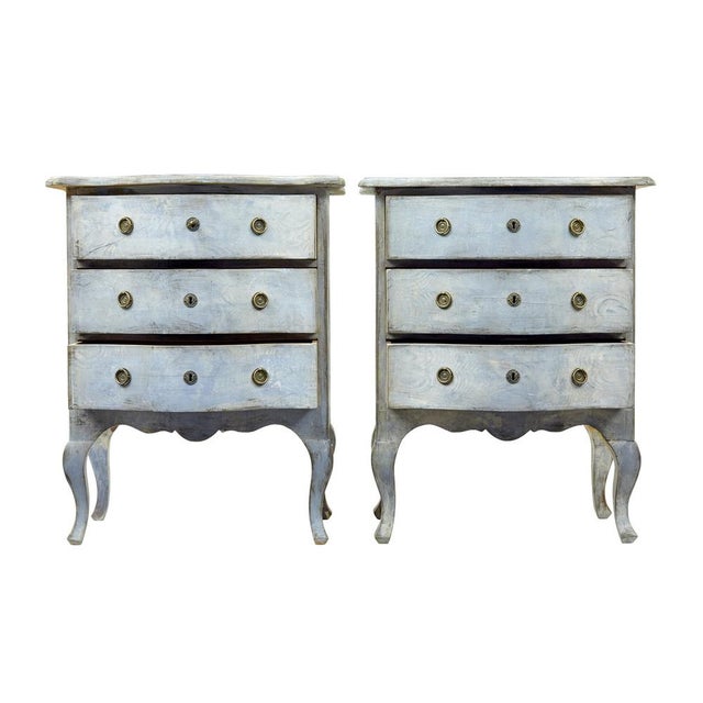 Gustavian (Swedish) Swedish Painted Commodes, 1880, Set of 2 For Sale - Image 3 of 8
