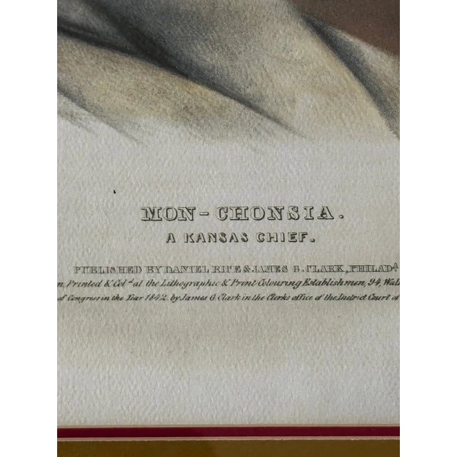 Pair of Authentic 1842 McKenney & Hall Hand-Colored Folio Lithographs – Framed For Sale - Image 9 of 10
