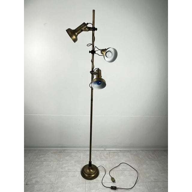 3-Light Floor Lamp in Brass and Aluminum, Italy, 1970s For Sale - Image 11 of 11