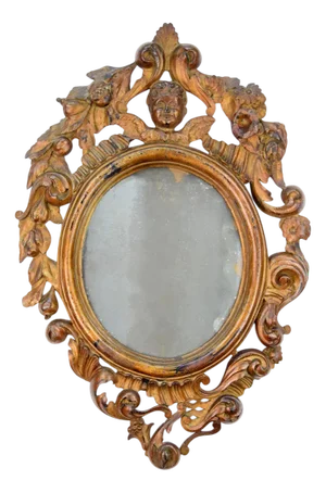 Antique Mirror with Cherub and Pomegranates, 1750s