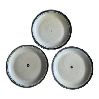 Mid 20th Century Iron Mountain Stoneware Dinner Plates - Set of 3 For Sale