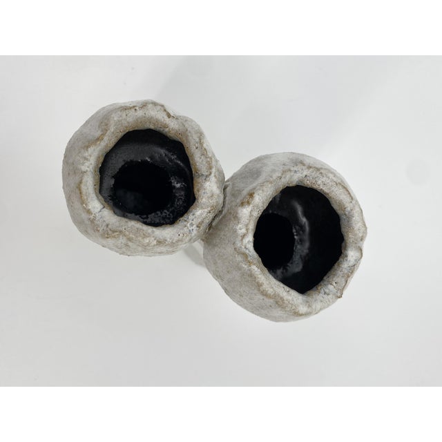 Double Vase/Art Object in Glazed Ceramics by Gisbert & Barbara Haberland, Germany, 1970s For Sale - Image 12 of 15