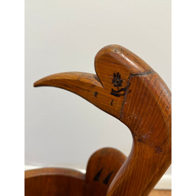 A wonderfully characterful antique wooden crane basket from southern China, likely late 19th to early 20th century. The...