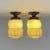 Metal Art Deco Marbled Opaline & Burnished Brass Flush Mounts, Germany, 1930s, Set of 2 For Sale - Image 7 of 16