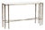 Luna White Marble & Brass Finish Modern Console Table For Sale