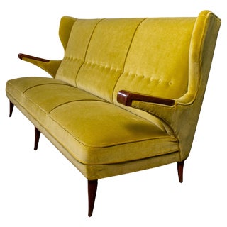 Large Mid-Century Modern Italian Sofa attributed to Osvaldo Borsani by Osvaldo Borsani, 1950 For Sale
