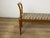 Italian Wooden and Fabric Bench with Pin Legs, 1950s For Sale - Image 4 of 9