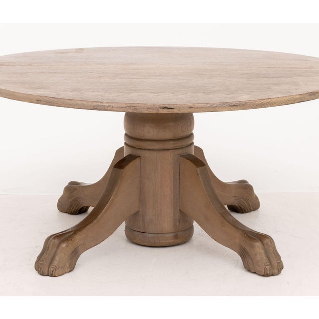 Mid 20th Century American Oak Circular Top Coffee Table For Sale - Image 5 of 8