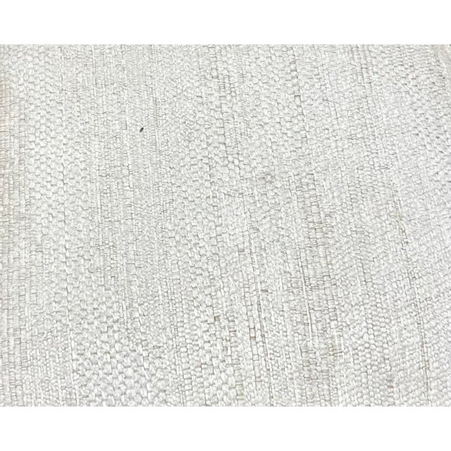 Vintage Statton Furniture Mahogany & Textured Slub Upholstery Club Chair For Sale - Image 11 of 13