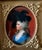 Antique Hand-Painted Georgian Miniature Portrait of Sarah Siddons in Gilt Frame For Sale - Image 4 of 11