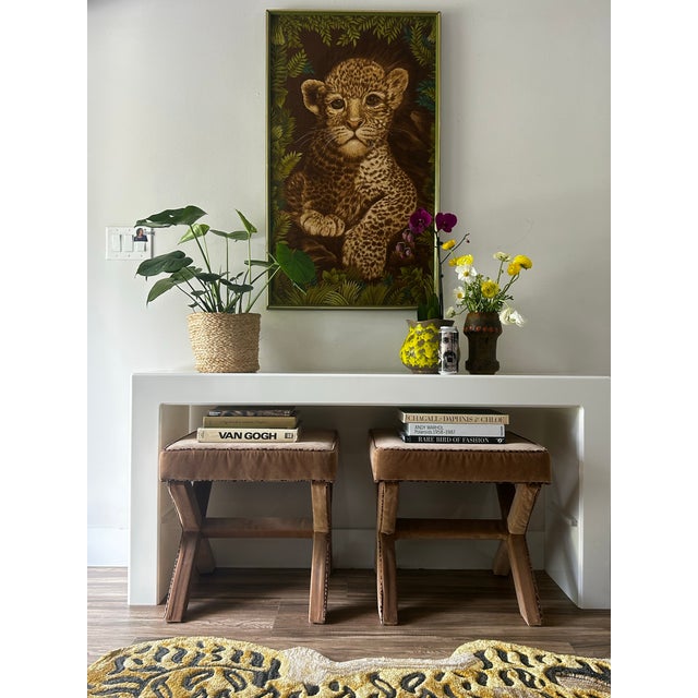 Attention all set designers, filmmakers or Boho Jungalow lovers!!! Iconic, framed 1970's Wesco Reltex fabric panel. Piece...