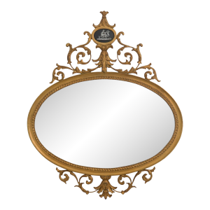 Carvers Guild Oval Louis XV Gold Frame Wall Mirror