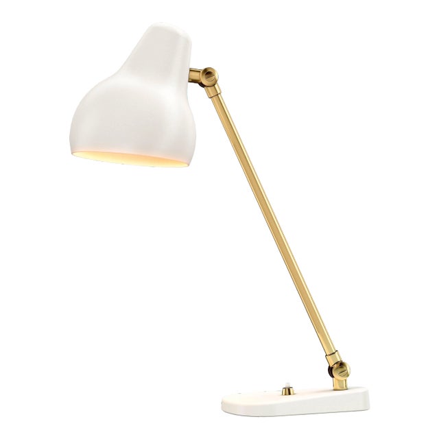 Vilhelm Lauritzen 'Vl38' White Table Lamp for Louis Poulsen For Sale