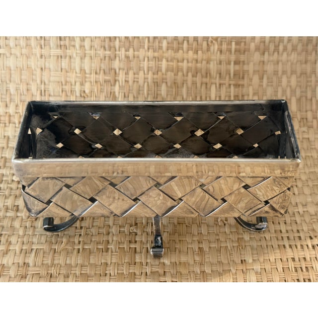 Cartier Sterling Woven Long Basket For Sale In Miami - Image 6 of 9