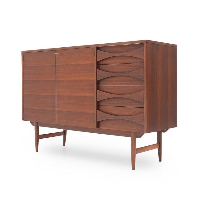 Mid-Century Modern Mahogany Sideboard with Drawers, 1950s For Sale - Image 3 of 15