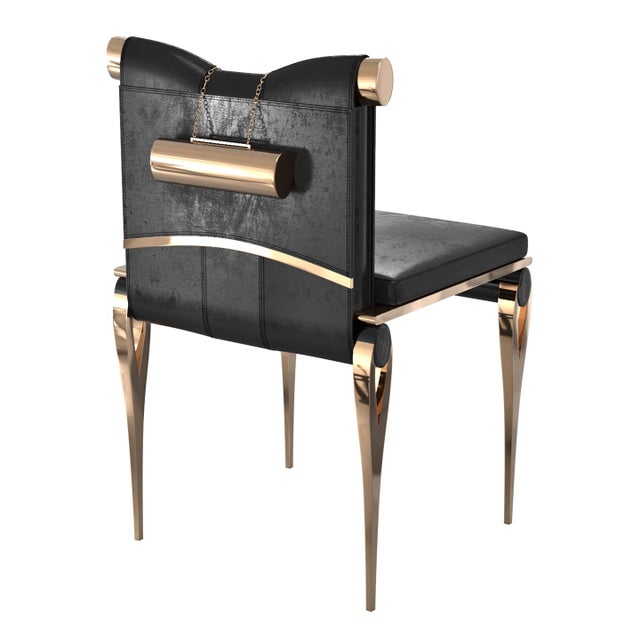 "Moglie" Chair With Bronze and Exclusive Accessory, Hand-Crafted For Sale - Image 11 of 12