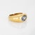 Modern 2.90ct Ceylon No Heat Sapphire Ring Cert 18k Gold Sz 6.25 Wide Band Vintage For Sale - Image 3 of 6