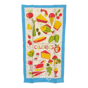 1960s Mid-Century Modern Parisian Prints Linen Kitchen Tea Towel